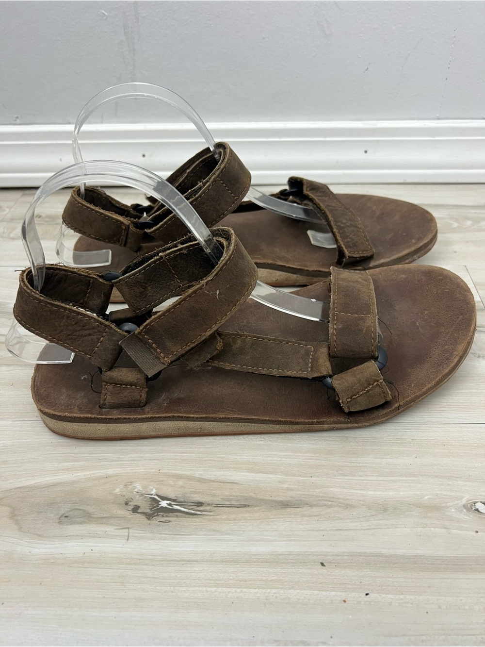 Teva Brown Leather Strap Sandals